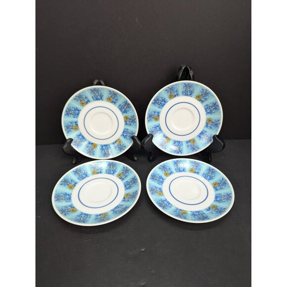 Mikasa Fine China Eclipse Piazza 57B1-B Saucer 5 3/4" Narumi Japan Set of 4 - Picture 2 of 10